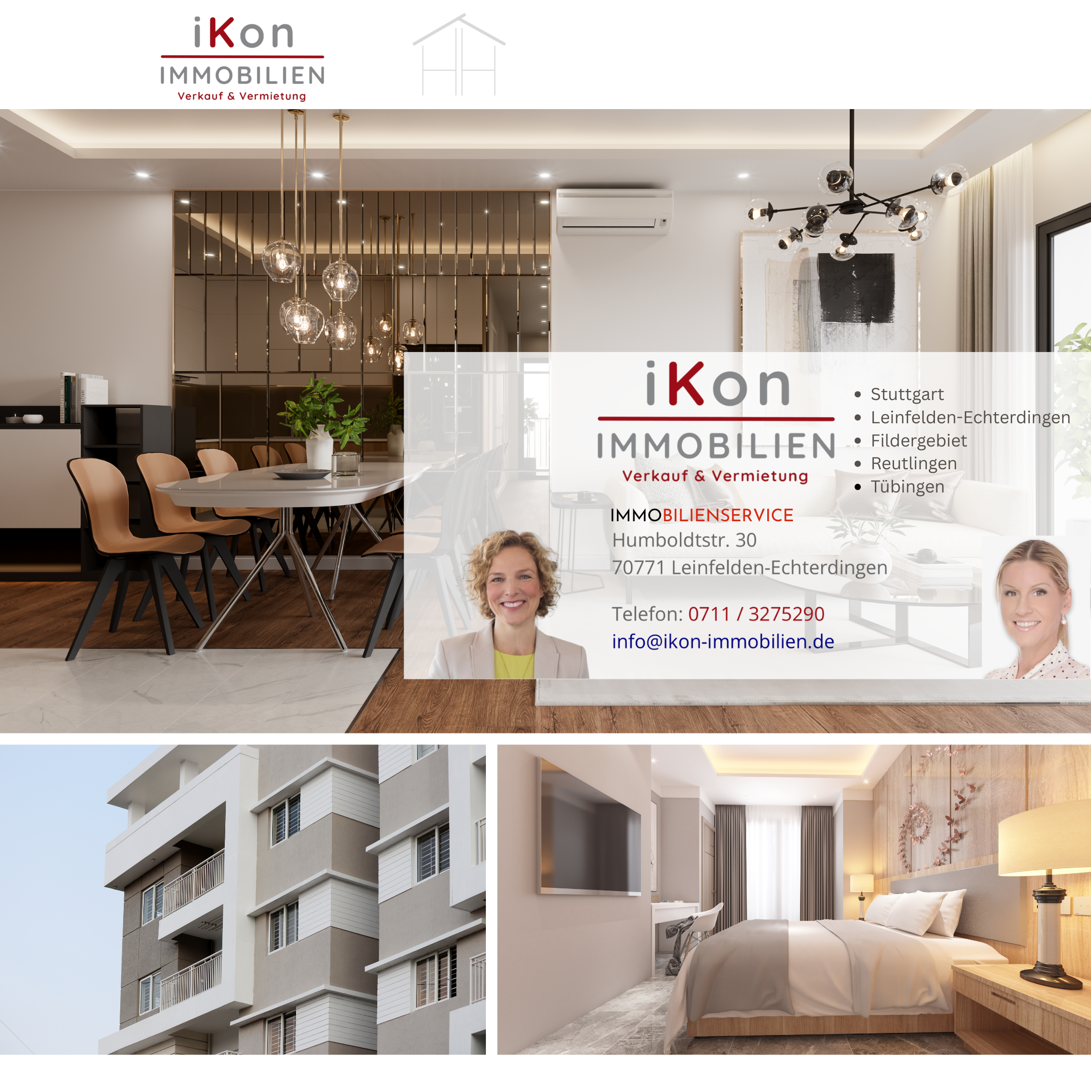 Modernes Wohnzimmer Einfamilienhaus in Filderstadt